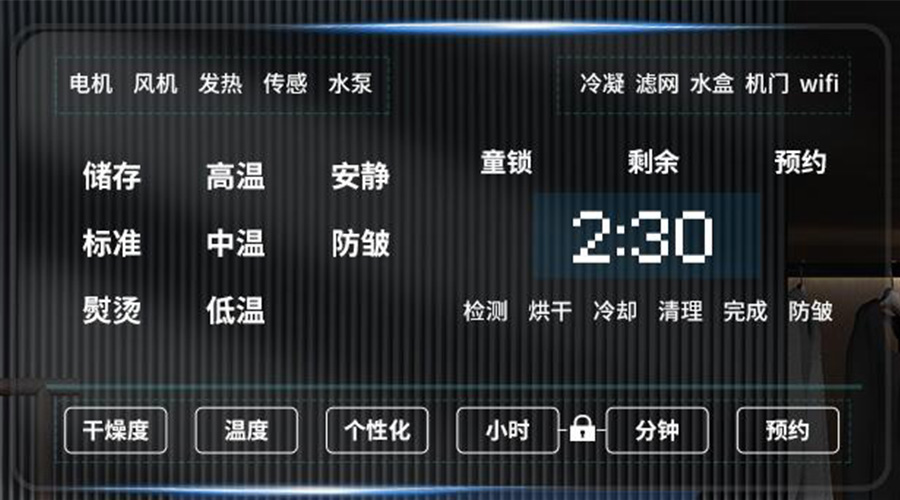 冷凝衣物烘干機擁有獨立大屏，實現(xiàn)智能快速烘干！
