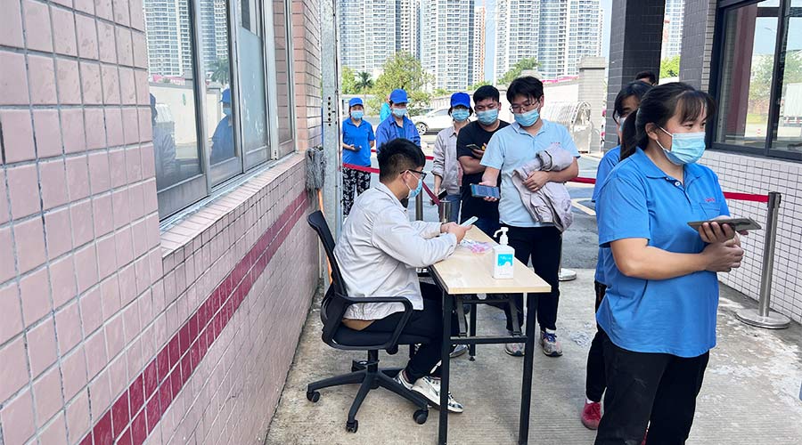 迅速防疫！金環(huán)電器積極配合醫(yī)護(hù)人員上門測核酸！