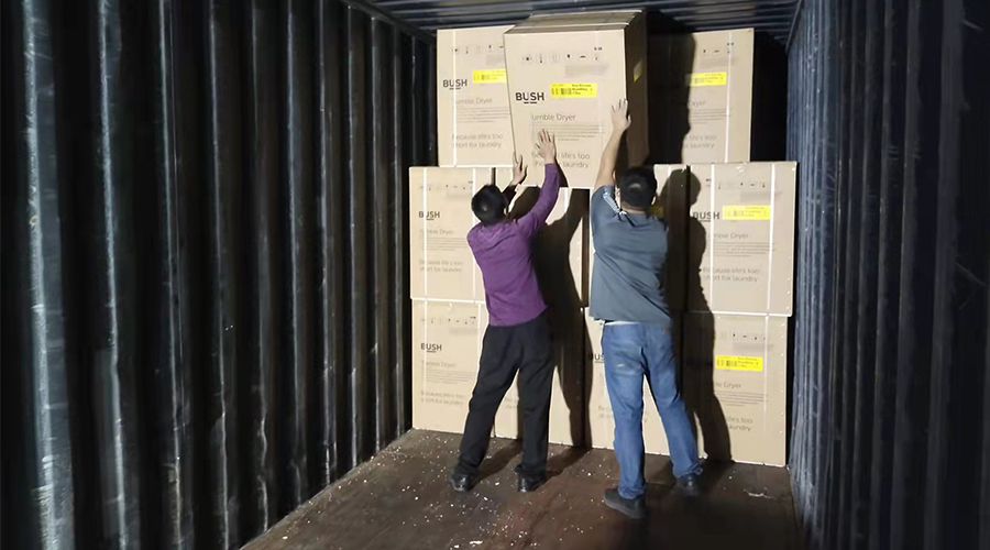 挑燈夜戰(zhàn)，順利完成客戶Argos的滾筒干衣機(jī)出貨